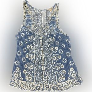 Lucky Brand Womens Sleeveless Top Large